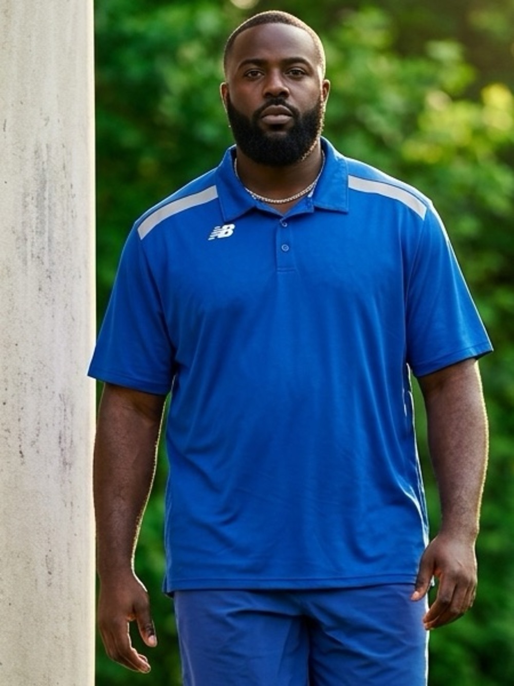 NWT New Balance Men’s Big & Tall Blue Performance Polo - Size 5XL